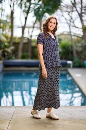 GEO DOT BIAS SKIRT